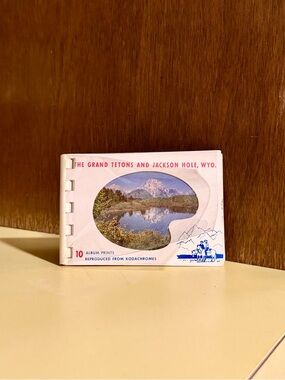 Vintage Grand Tetons Wyoming Postcard Booklet Jackson Hole 10 Prints Kodachrome
